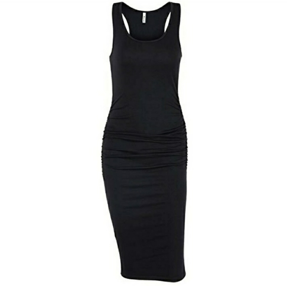 ⭐🆕 Black maternity bodycon midi dress - Picture 4 of 9